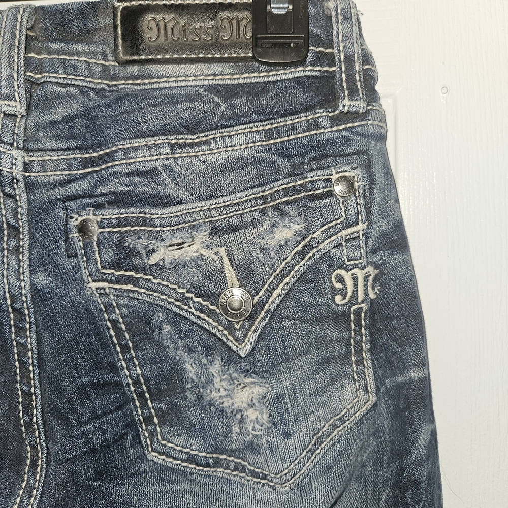 Miss Me Blue Distressed Ladies Jeans